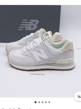 Size 7.5 Women's New Balance 574 Sneakers WL574NO2 Reflection Angora